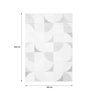 Tapis intérieur motifs rétro crème JON