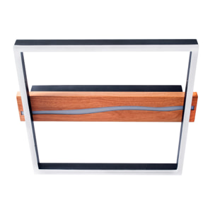 FORLIGHT Forlight - Plafón LED Cuadrado 21.5W, Iluminación Versátil 3000K-6000K, Diseño Moderno para Salones y Despachos, 44x40 cm, Negro, Auna Square