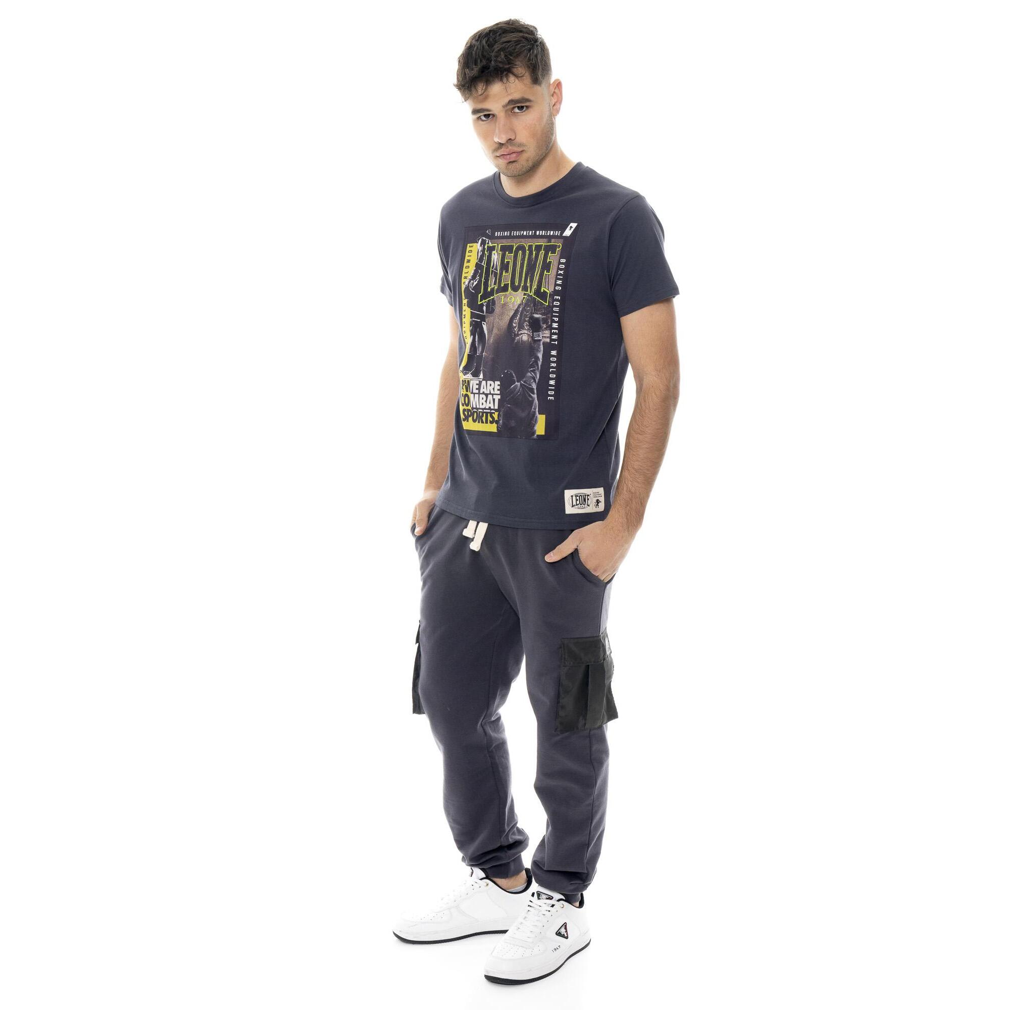 T-shirt uomo a manica corta in cotone, stampa Leone 1947 Graphics