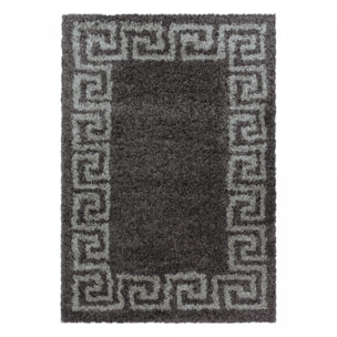 Tapis poils longs shaggy tissé motif simple BOLA