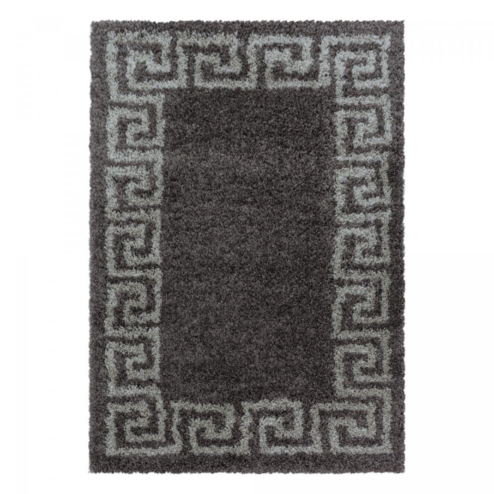 Tapis poils longs shaggy tissé motif simple BOLA