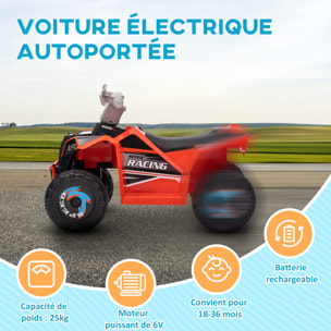 Quad électrique enfant V. max.  2,5 Km/h 6 V rouge