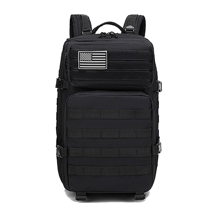 Mochila táctica militar de 45 Litros con sistema Molle de gran capacidad e impermeable. Perfecta para emergencias, días de caza, senderismo y acampadas.