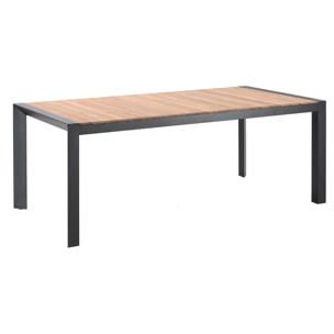 Table de jardin Braga noire 202x100cm Gescova