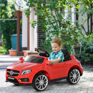 Voiture véhicule électrique enfant 6 V 7 Km/h max. télécommande effets sonores + lumineux Mercedes GLA AMG rouge