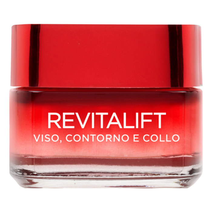 Crema Anti-Rughe Rassodante per Viso Contorni e Collo Revitalift Trattamento Rimagliante con Pro-Retinolo e Vitafibrine ad Azione Profonda - Barattolo da 50ml