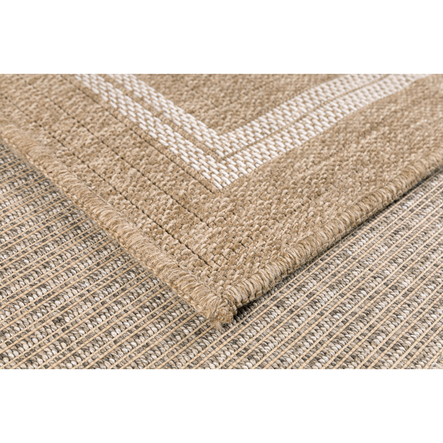 Nature - tapis effet jute blanc