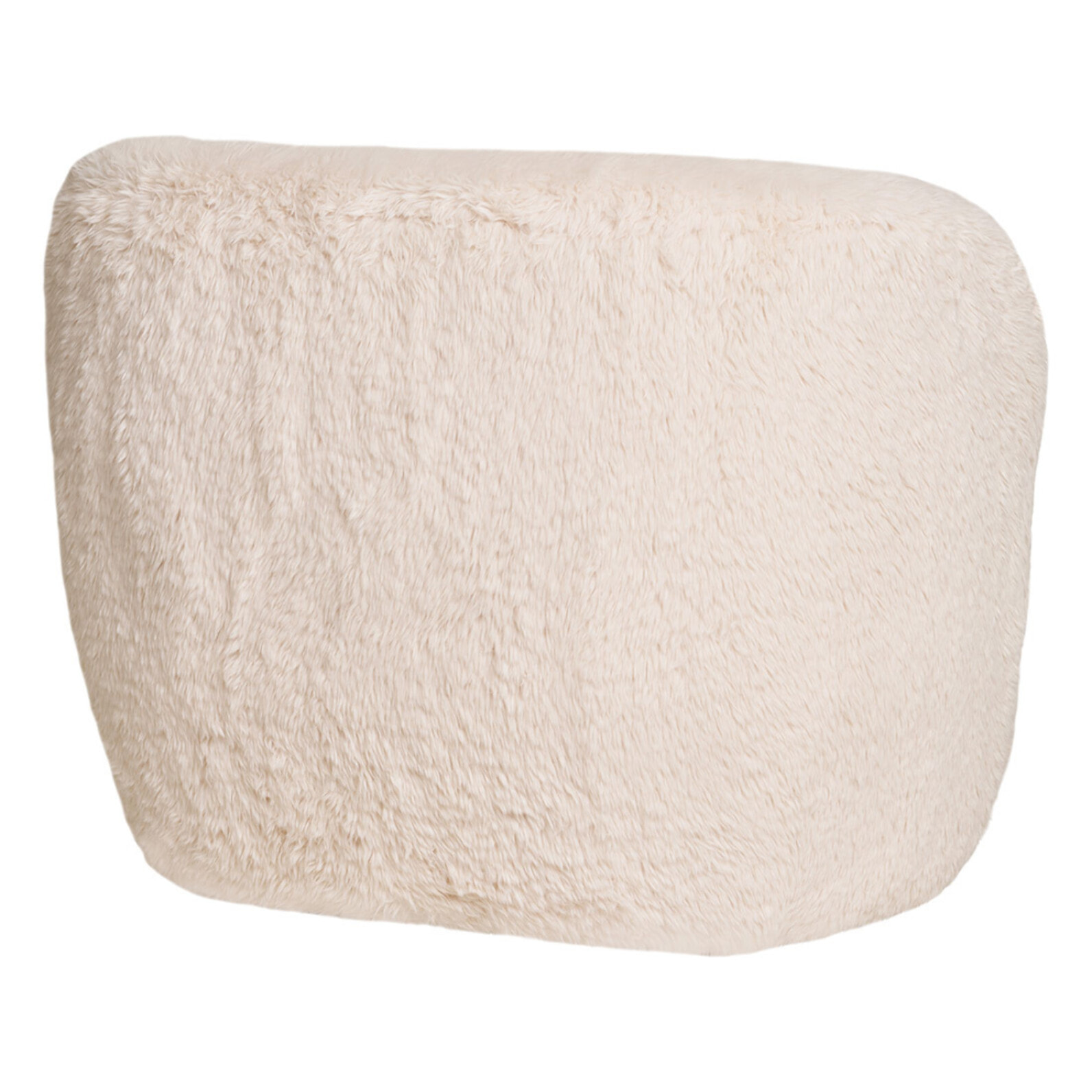 Maeto - fauteuil - en fausse fourrure - Ecru