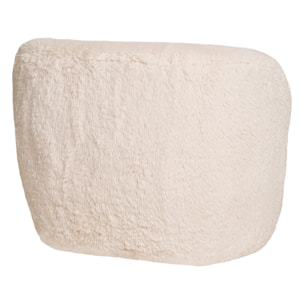 Maeto - fauteuil - en fausse fourrure - Ecru
