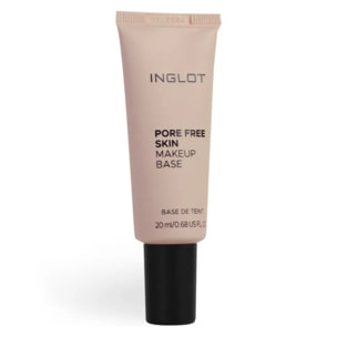 INGLOT Pore Free Skin, Prebase con vitamina E, Hace invisibles todos los poros y líneas de expresión muy marcada, Para una piel sedosa e hidratada. Este primer con color unifica el tono de todo el rostro. Luce una piel brillante con luz propia.