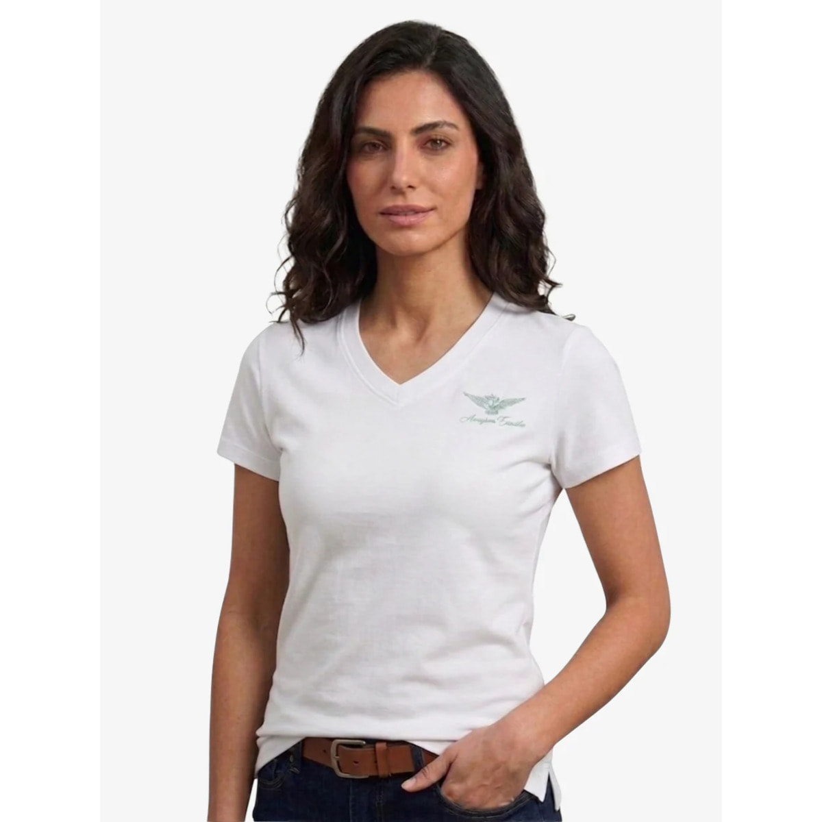 T-shirt Esercito a maniche corte bianca donna
