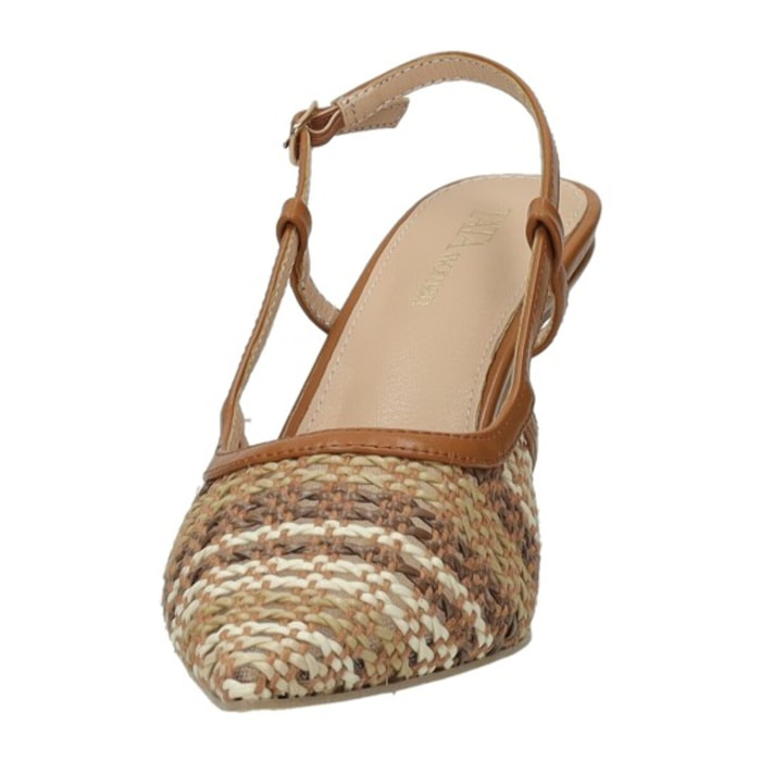 Décolleté sling back Donna Tata Italia Marrone