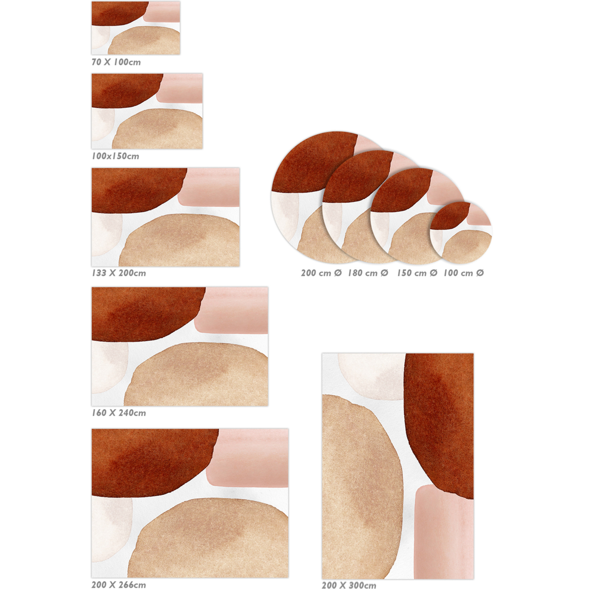 Alfombra de vinilo CERAMIKO, Varenka, diseño moderno 200x266 cm