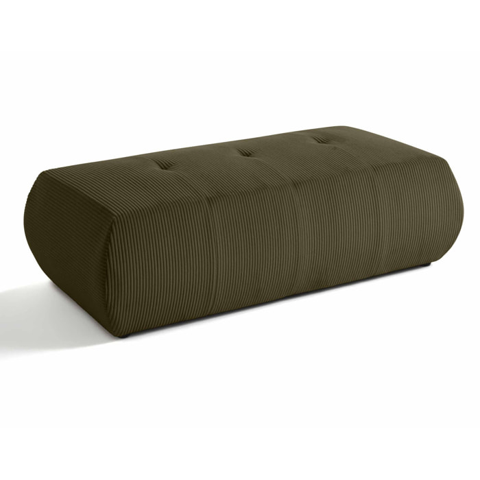 Onyx - pouf d'appoint - en velours côtelé - Vert