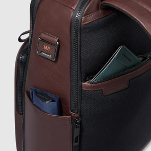 Piquadro Zaino da viaggio in pelle porta pc e iPad® con protezioni antiurto e RFID