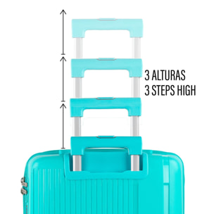 Juego De Maletas Rígidas Pp Itaca 761300 Viaje Pp Itaca Turquesa