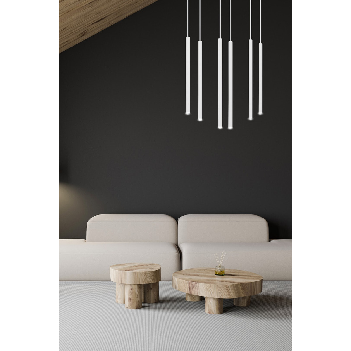 Lampada a sospensione Selter in acciaio bianco opaco