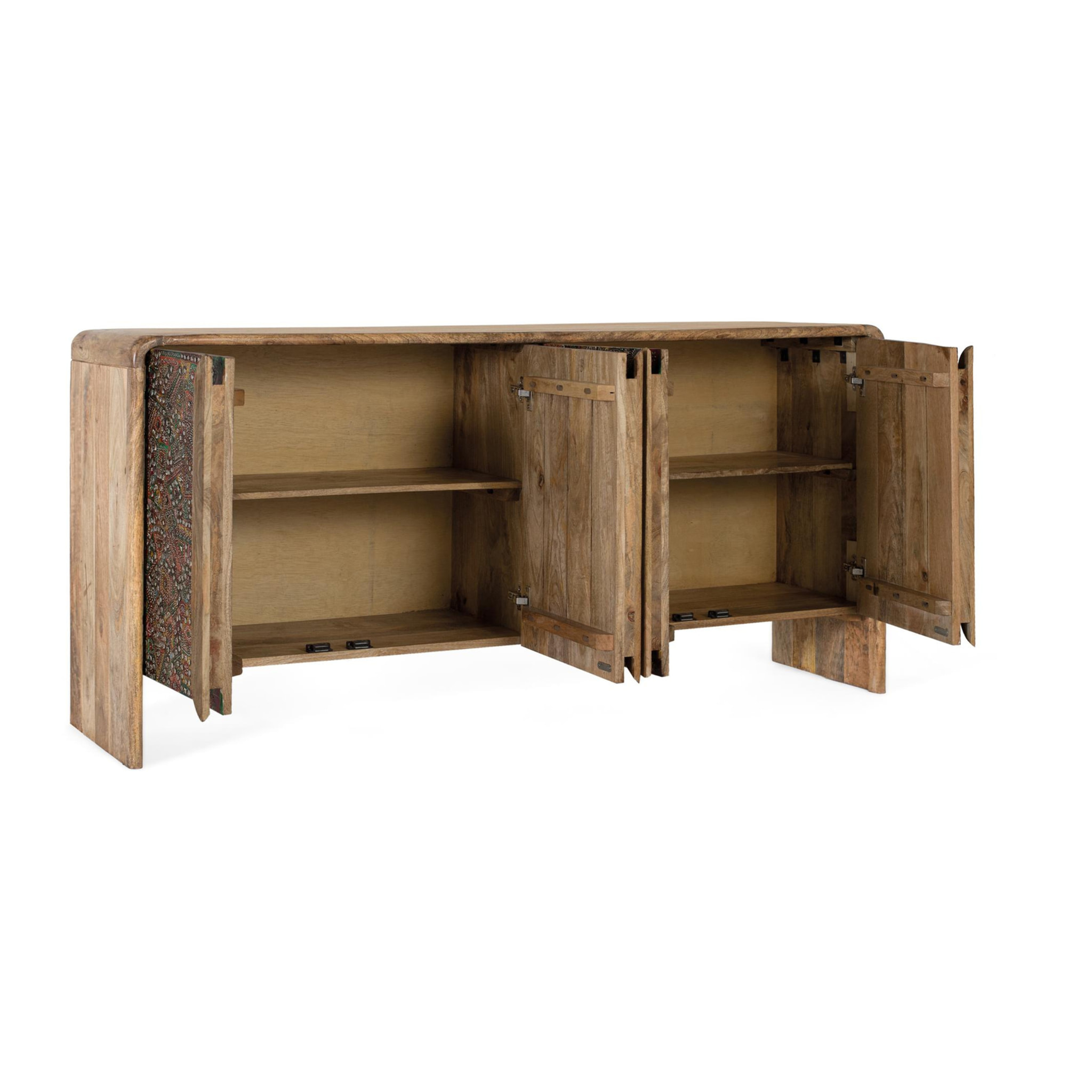Aparador de Madera de Mango Estilo Boho Étnico