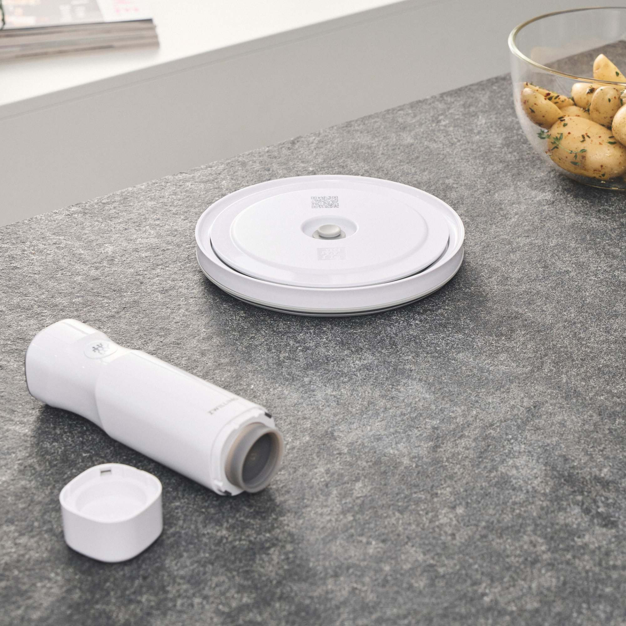 Couvercle de bol sous vide M / 18 cm, Blanc