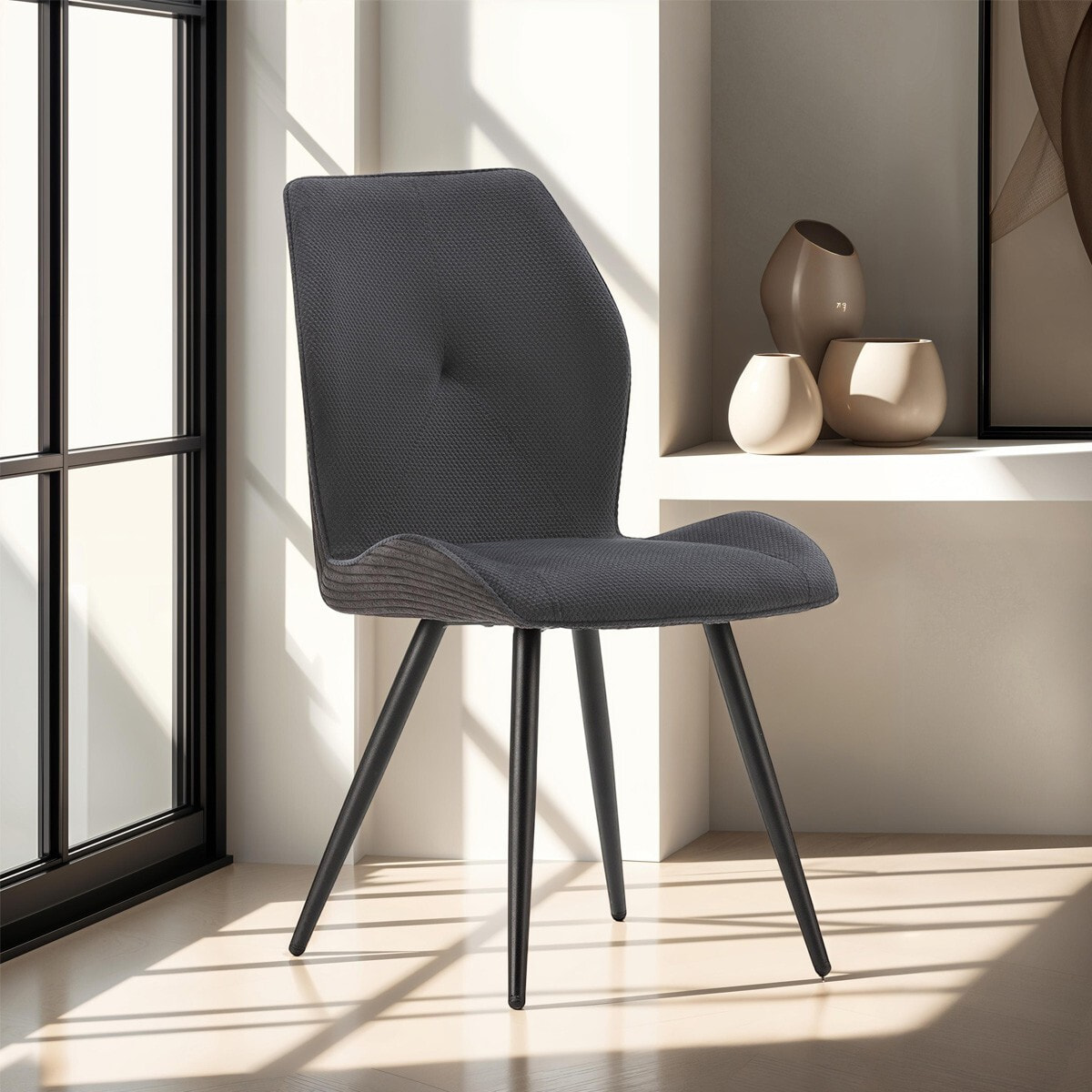 Lot de 2 chaises en velours côtelé - LYKKE