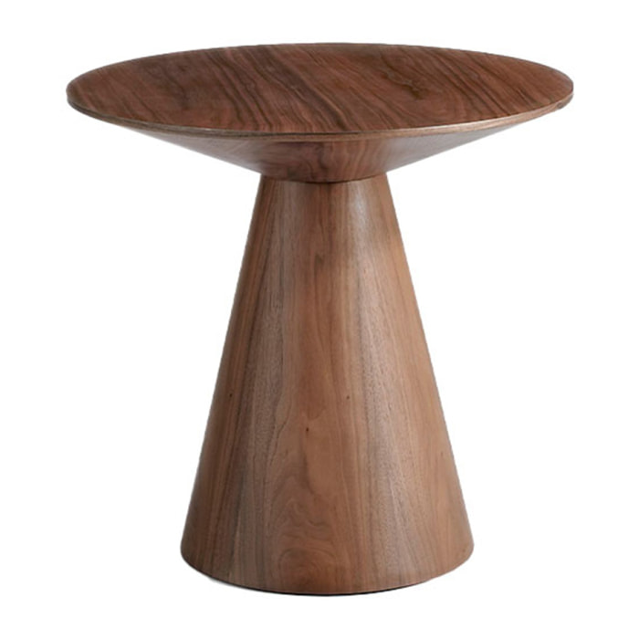 Mesa de rincón de Angel Cerda de nogal 65x65x55cm