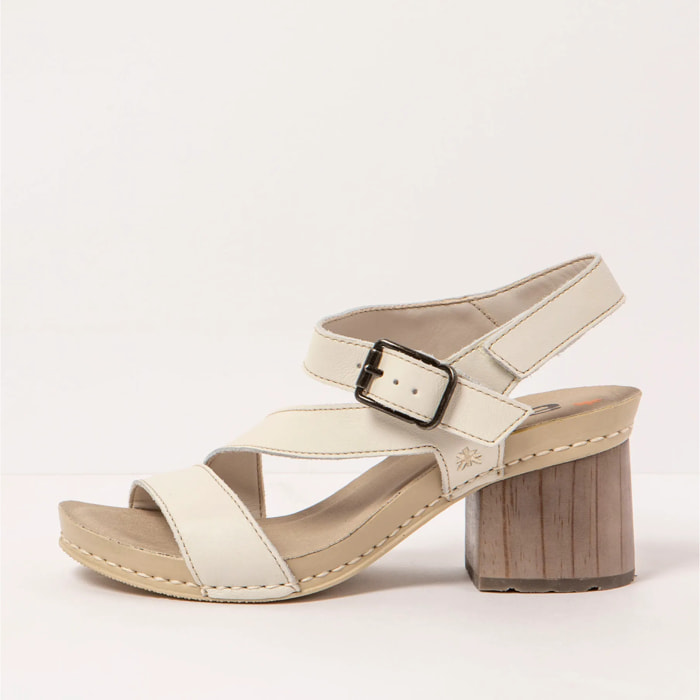 Sandalias con tacón 1872 NAPPA CREAM/ I WISH color Cream