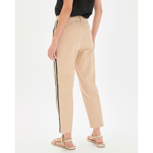 Pantaloni dritti con strisce laterali