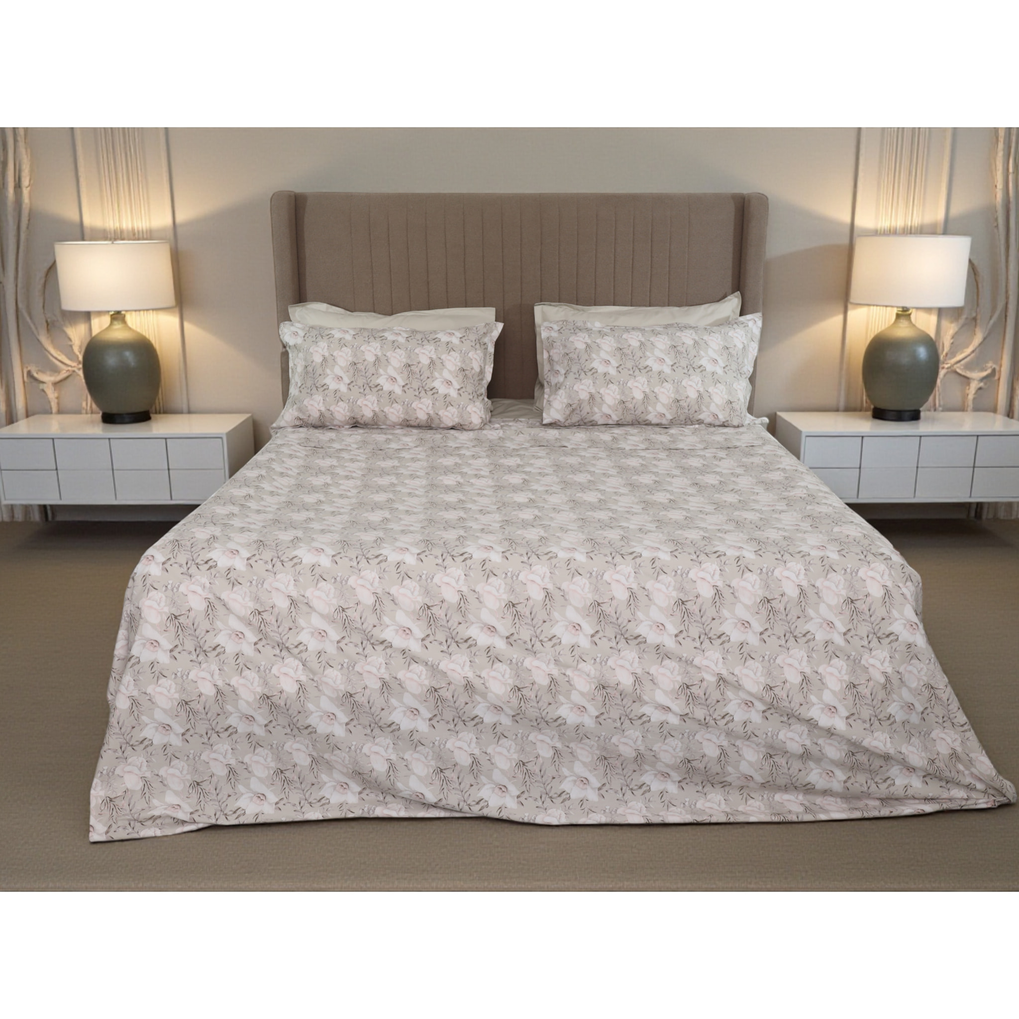 COTONE EGIZIANO Completo letto Alba in Percalle