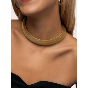 Collana Mesh Choker   in Acciaio Placcato Oro