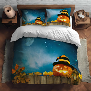 Parure copripiumino Halloween trick or treat stampa digitale 100% cotone