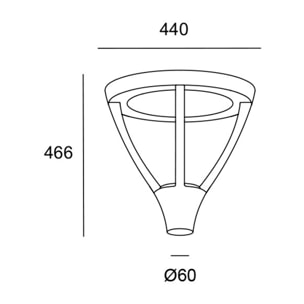 LEDS C4 Cabezal PROUD con led 3000K de 40W para iluminación simétrica