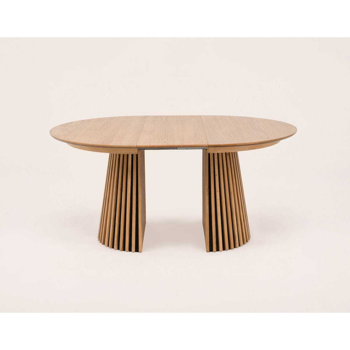 Freya - table à manger ronde extensible - effet bois - 4 à 8 personnes - Bois