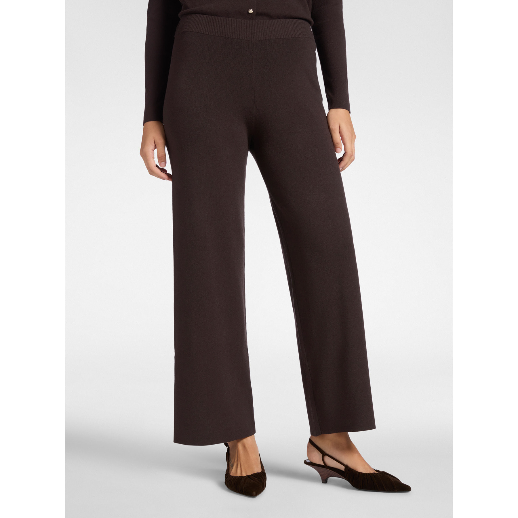 Elena Mirò - Pantaloni in tricot - Marrone