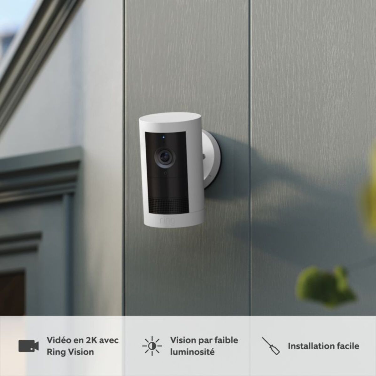 Caméra de surveillance RING Cam Plus - Blanche