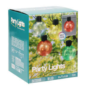 Guirnalda de luces led multicolor con temporizador y 10 bombillas