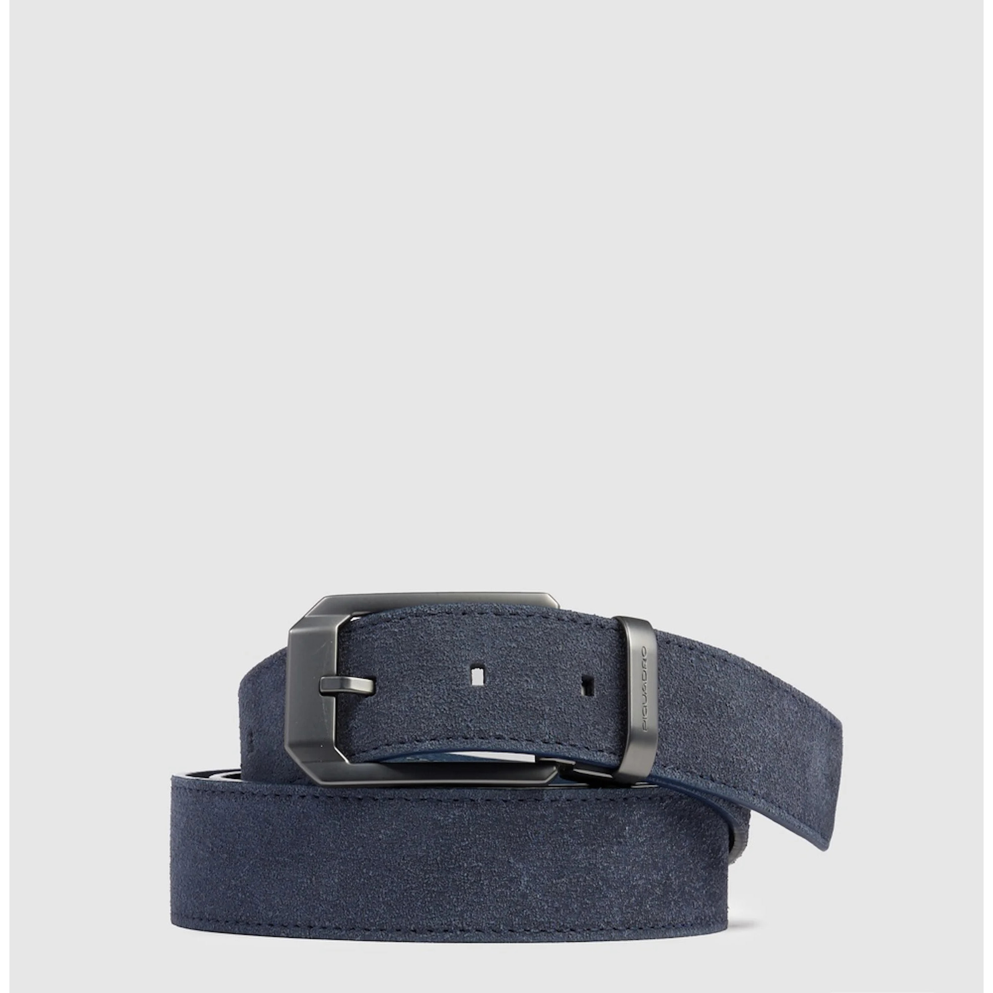 Piquadro Cintura in pelle scamosciata con fibbia ad ardiglione