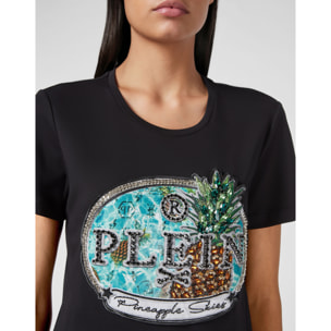 PHILIPP PLEIN T-Shirt Round Neck PINEAPPLE SKIES