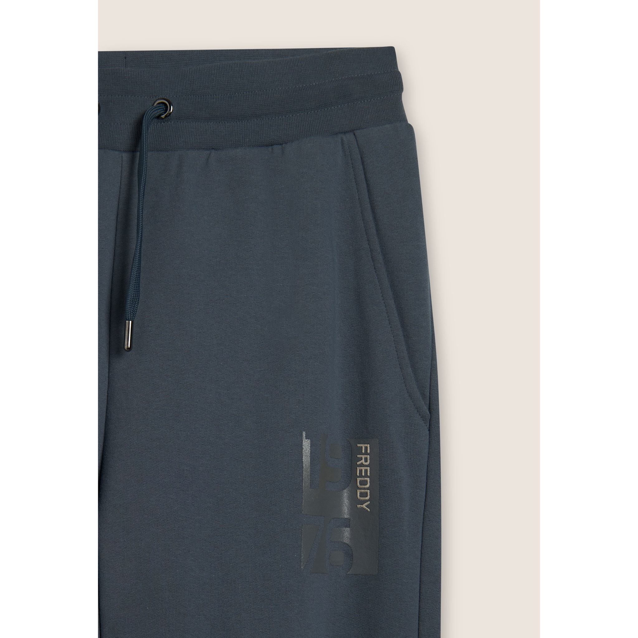 Pantaloni regular in felpa con fondo dritto