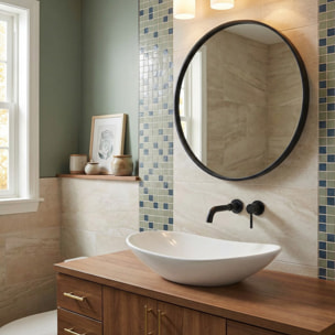 Vasque à poser Infinitio 61,5 x 36 x 15,5 cm, sans trop-plein, blanc brillant (SATINF61536)