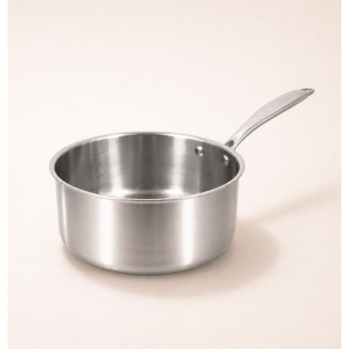 Casserole acier inoxydable 18cm - fait en France - tous feux TRIPLY