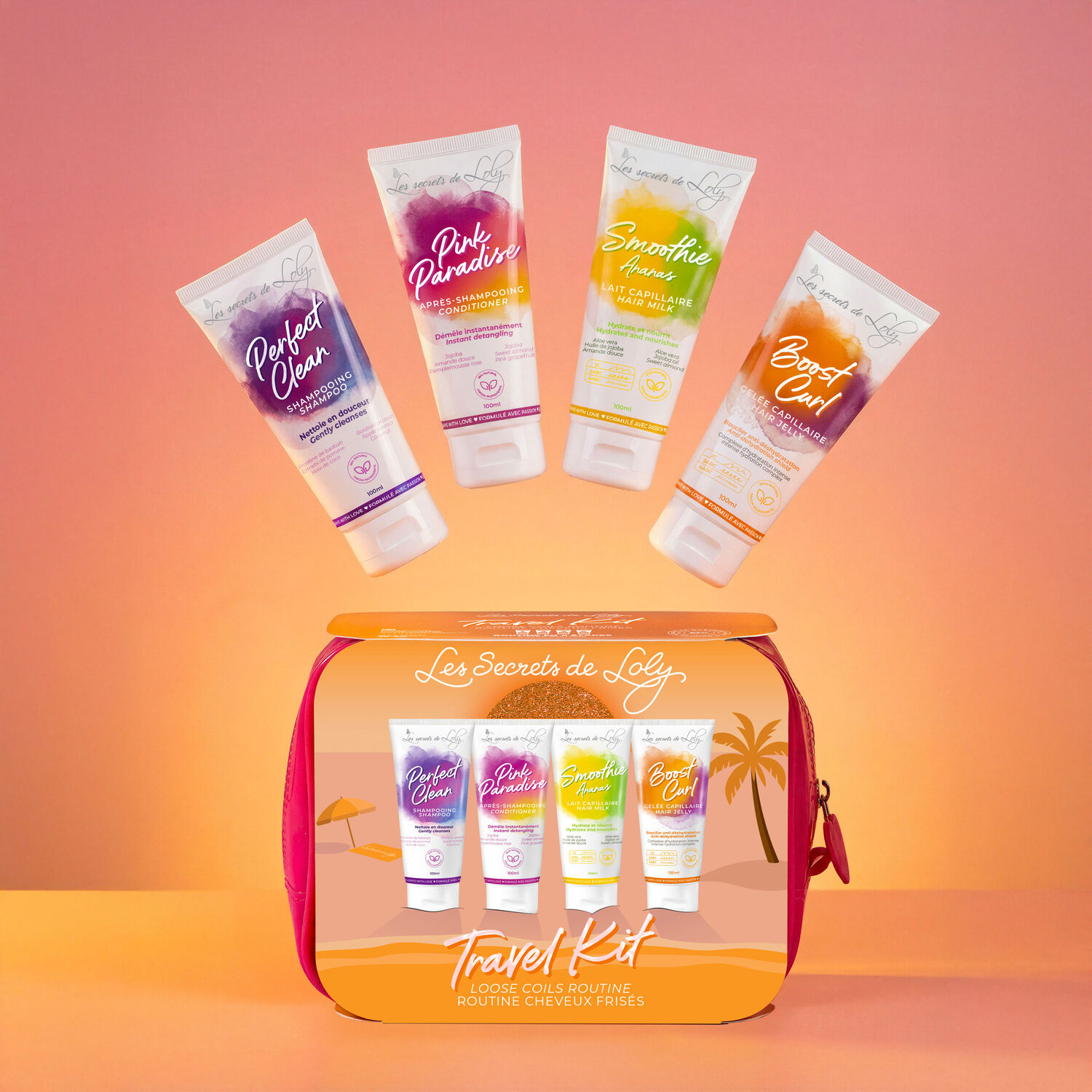 Loose Coils Routine - Coffret Indispensables pour Cheveux Frisés 4x100ml