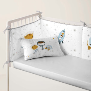 Protector de cuna - Algodón - Con Cintas - Viaje Espacial