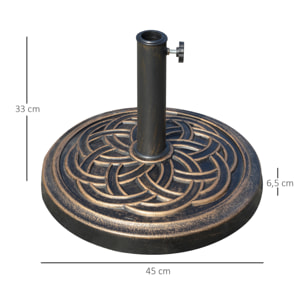 Base de Sombrilla Jardín Peso Neto 12 kg Apto para Postes 38/48mm Resina y Acero