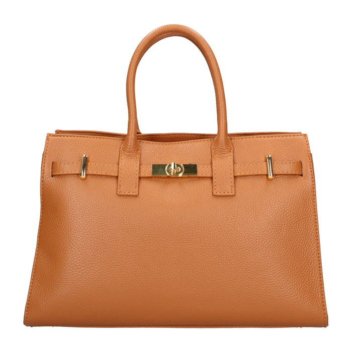 Borsa a mano da donna Made in Italy - Modello Zelia Ultra - 100% pelle - 37.5 x 24.0 x 14.0 cm