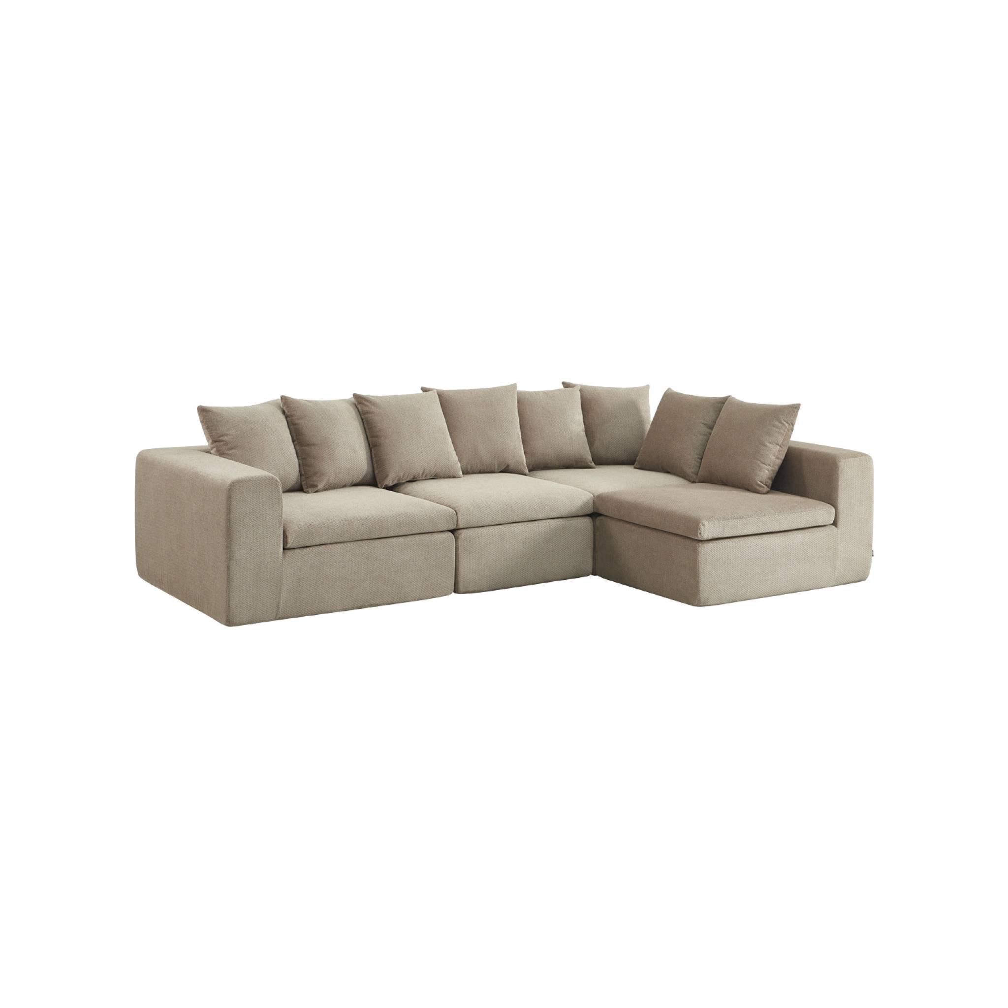 Canapé modulable tissu chenille 5 places MOVI