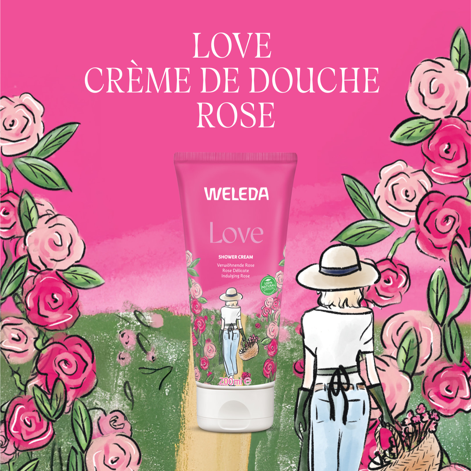 WELEDA - Crème de Douche Love Rose Délicate - 200 ml