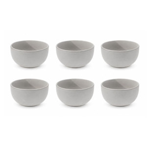 Lot de 6 bols médiums, TERRE DE SIENNE