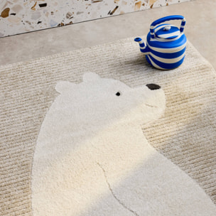 Tapis intérieur enfant beige créme oursons RYAN