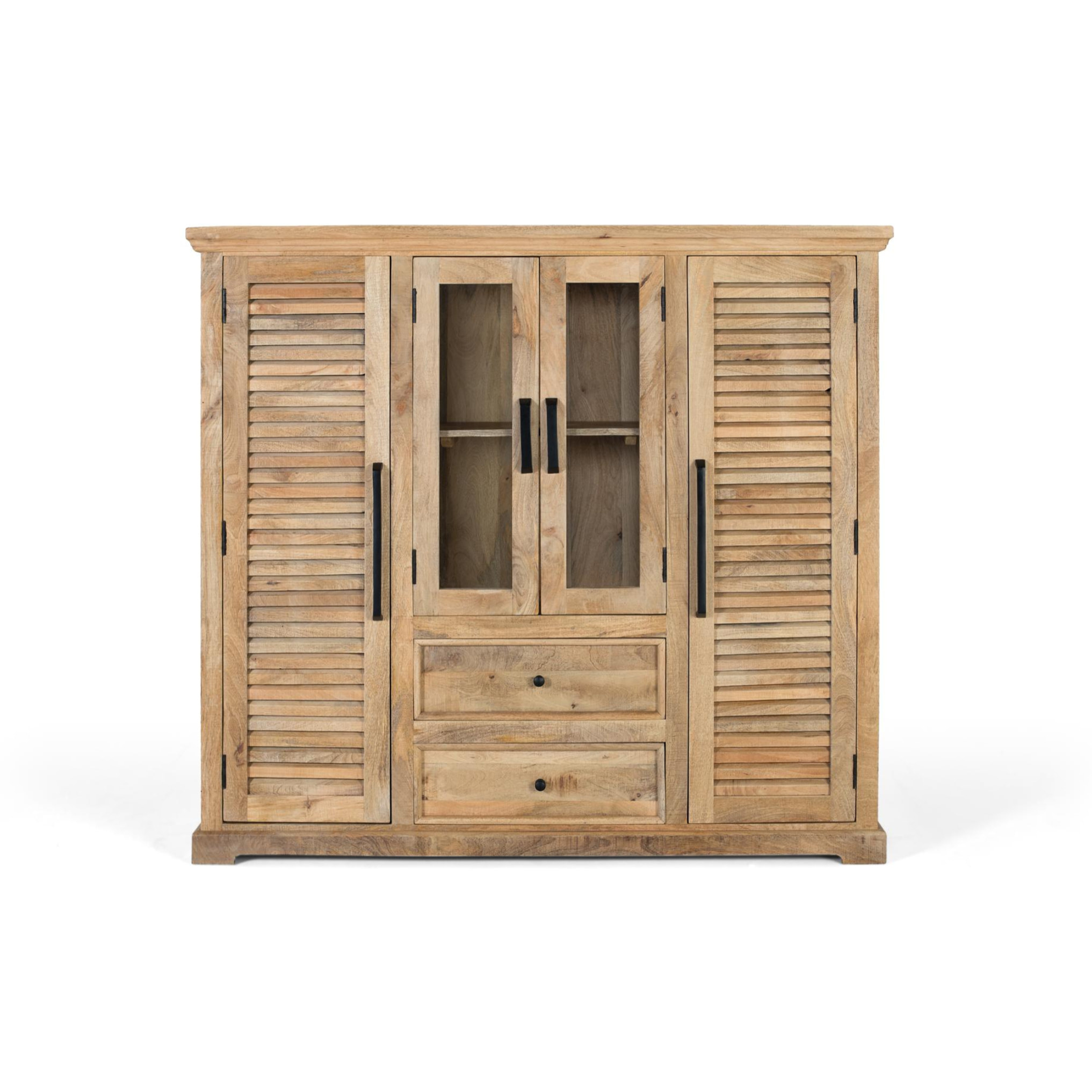 Alacena de Madera de Mango 160 Cm Estilo Rústico Contemporáneo