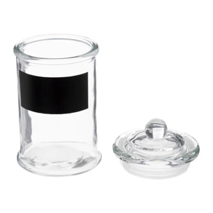 Bocal verre + étiquette ardoise  0,12L